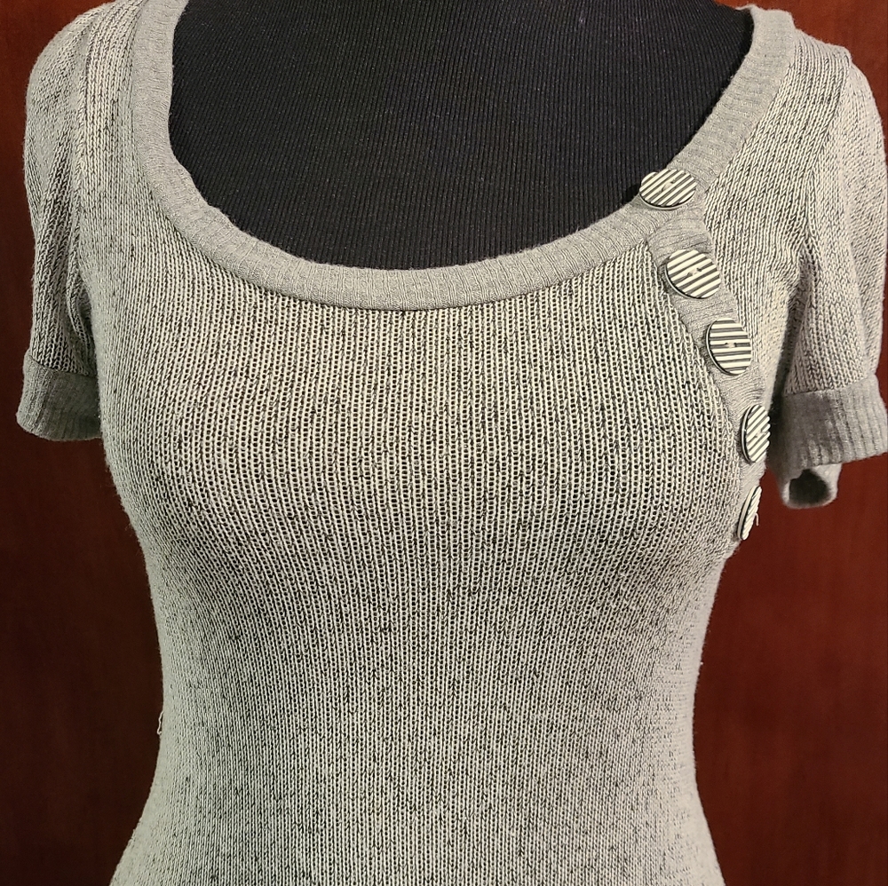 Grey sweater with black speckles